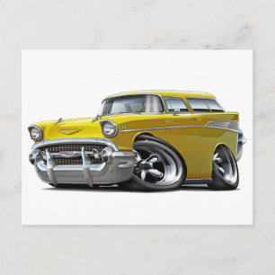 Postal 1957 Chevy Nomad Amarillo Hot Rod