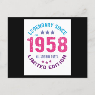 Postal 1958 Cumpleaños Vintage