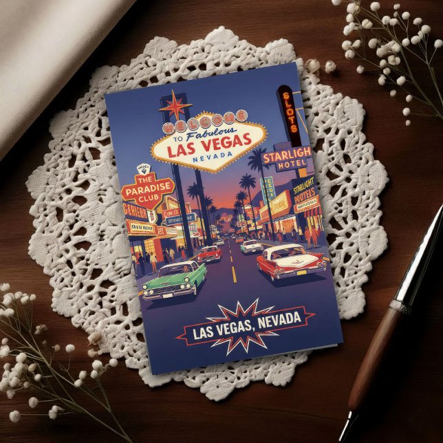 Postal 1960s Vintage Las Vegas Travel (Subido por el creador)