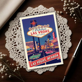 Postal 1960s Vintage Las Vegas Travel