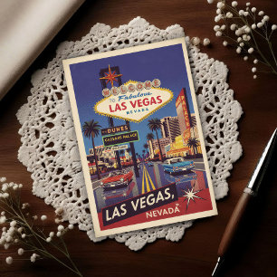 Postal 1960s Vintage Viaje a Las Vegas 