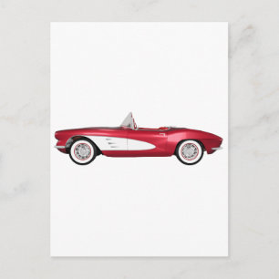 Postal 1961 Corvette C1: Candy Apple Finish: