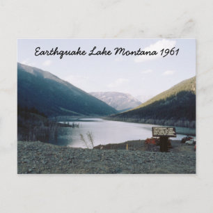 Postal 1961 del lago Montana Terremoto Retro
