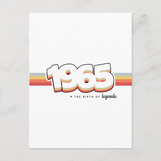 Postal 1965 The birth of legends (Anverso)