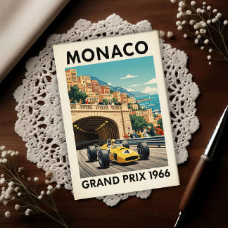 Postal 1966 Monaco Grand Prix Vintage