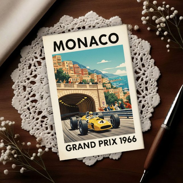 Postal 1966 Monaco Grand Prix Vintage (Subido por el creador)