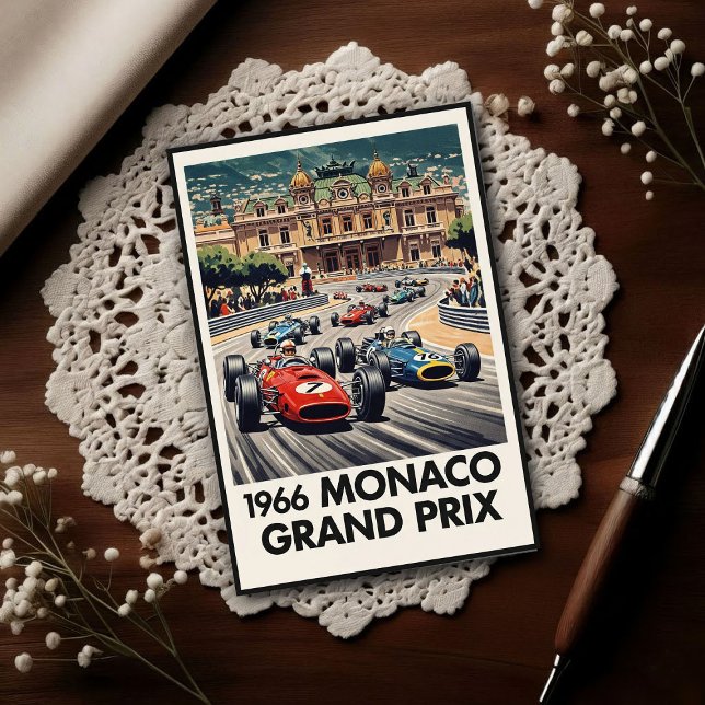 Postal 1966 Monaco Grand Prix Vintage (Subido por el creador)