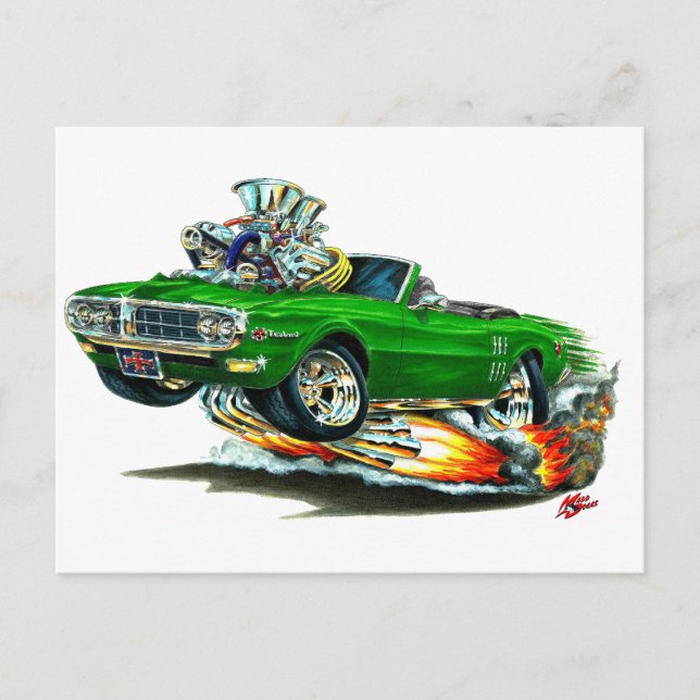 Postal 1967-68 Polvo Verde Convertible (Anverso)