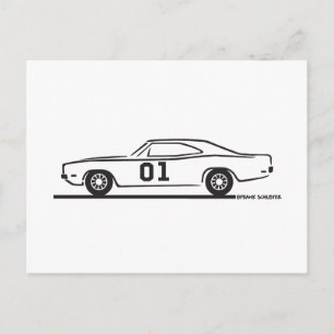 Postal 1969 Dodge Charger General Lee