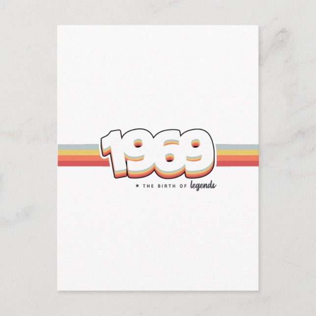 Postal 1969 El nacimiento de leyendas (Anverso)