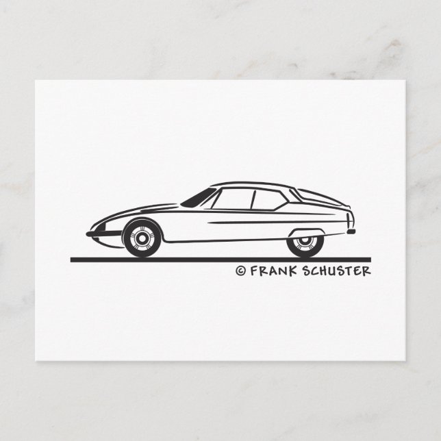 Postal 1970 - 1975 Citroën SM (Anverso)