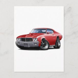 Postal 1970-72 Buick GS Red Car