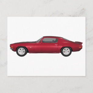 Postal 1972 Camaro: Muscle Car: Candy Apple Finish: