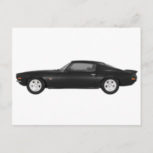 Postal 1972 Camaro Z28: Auto muscular: acabado negro