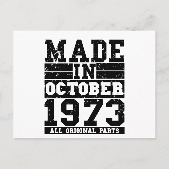 Postal 1973 Cumpleaños Vintage (Anverso)