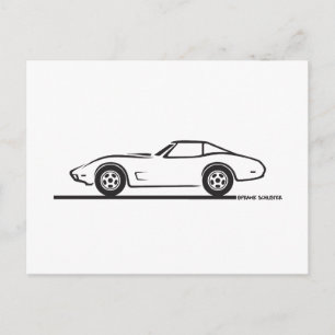 Postal 1974 1975 1976 1978 Corvette de Chevrolet tapa dur