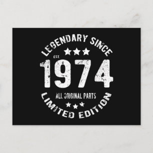 Postal 1974 Cumpleaños Vintage
