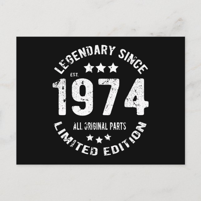 Postal 1974 Cumpleaños Vintage (Anverso)
