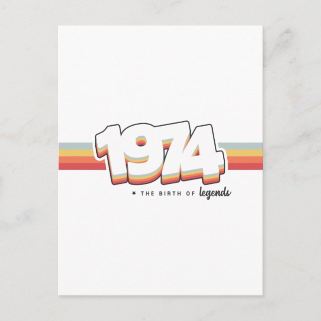 Postal 1974 El nacimiento de leyendas (Anverso)