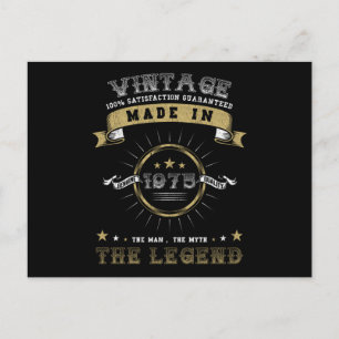 Postal 1975 Nacido Cumpleaños Vintage