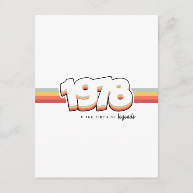 Postal 1978 El nacimiento de leyendas (Anverso)