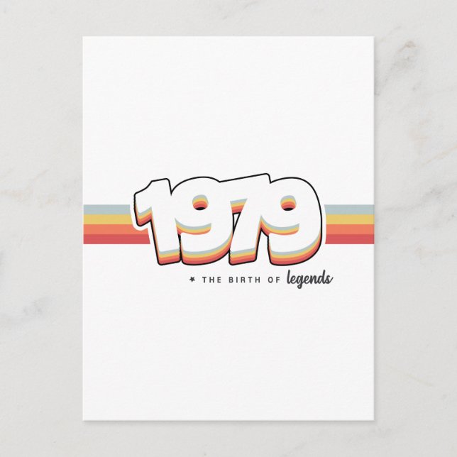 Postal 1979 El nacimiento de leyendas (Anverso)