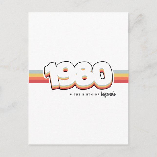 Postal 1980 El nacimiento de las leyendas (Anverso)