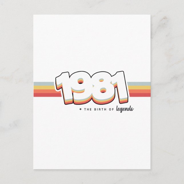 Postal 1981 El nacimiento de leyendas (Anverso)