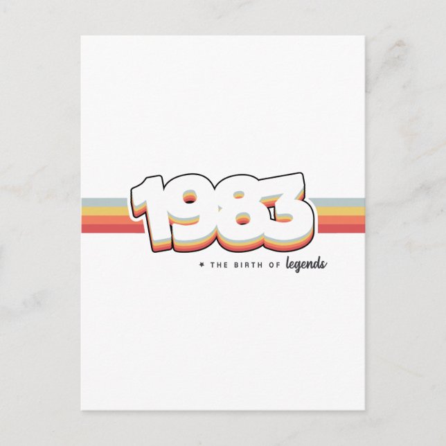 Postal 1983 El nacimiento de leyendas (Anverso)