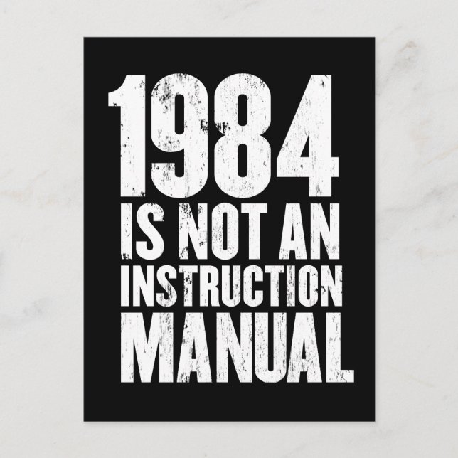Postal 1984 no es un manual de instrucciones (Anverso)