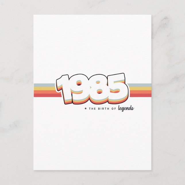 Postal 1985 El nacimiento de las leyendas (Anverso)