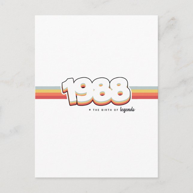 Postal 1988 El nacimiento de leyendas (Anverso)