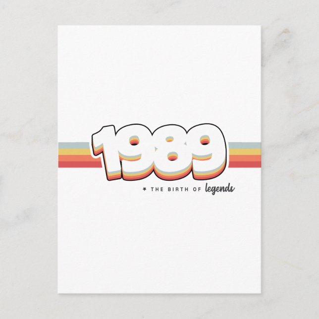 Postal 1989 El nacimiento de leyendas (Anverso)