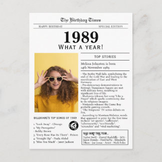Postal 1989 Newspaper Birthday 