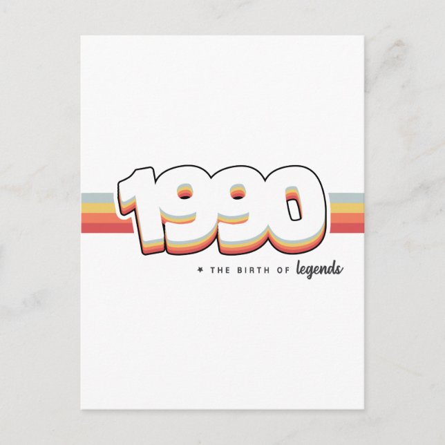 Postal 1990 El nacimiento de leyendas (Anverso)