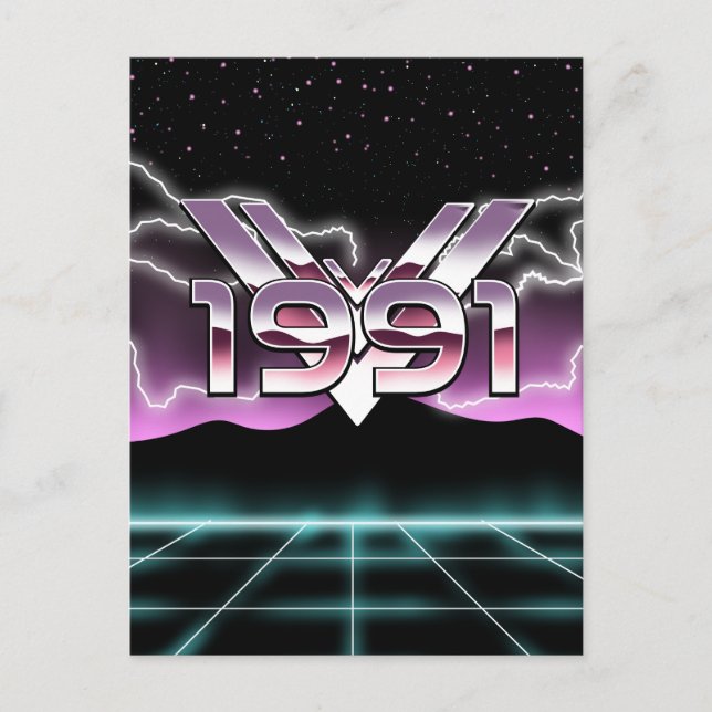 Postal 1991 Tech noir (Anverso)