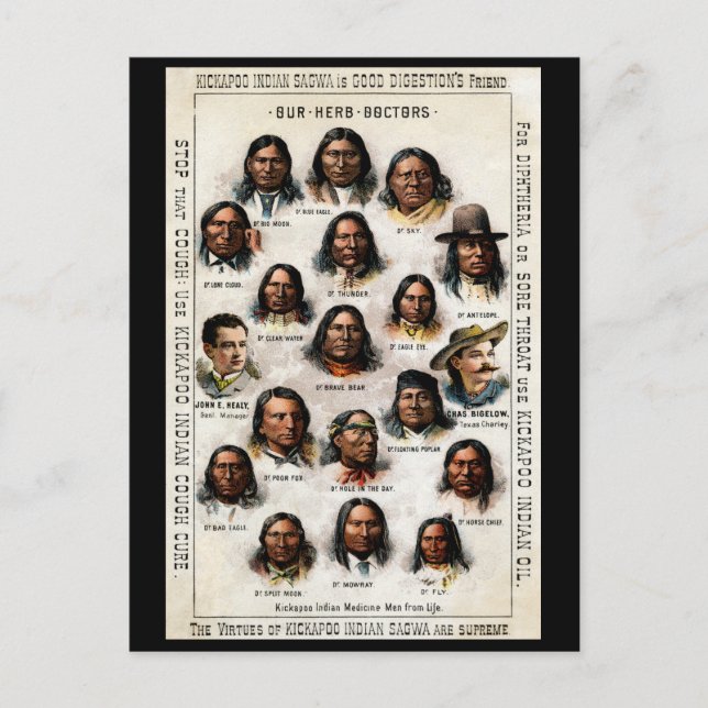 Postal 19.º Poster de Medicina de la India (Anverso)