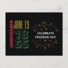 Postal 19 de junio de 1865 Fuegos artificiales de histori