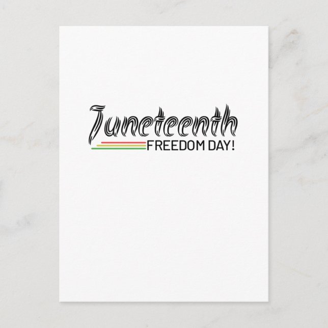 Postal 19 de junio, Libertad para los afroamericanos. (Anverso)