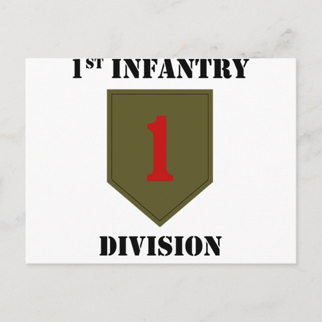 Postal 1.ª División De Infantería Con Texto (Anverso)