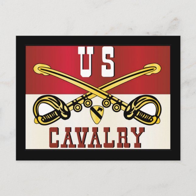 Postal 1.ᵉʳ Afiche DE LA DIVISIÓN DE CAVALRY (Anverso)