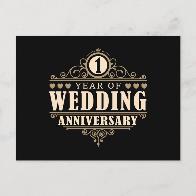 Postal 1.ᵉʳ Aniversario Boda (Anverso)