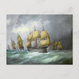 Postal 1.ᵉʳ buque de guerra de vapor 1884