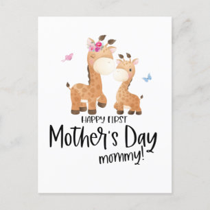 Postal 1.ᵉʳ Día de la Madre Giraffe