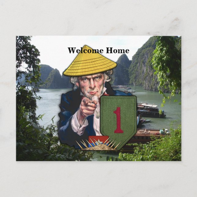 Postal 1.ᵉʳ parche del nombre de la división de infanterí (Anverso)