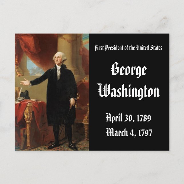 Postal 1.ᵉʳ Presidente De Los Estados Unidos George Washi (Anverso)