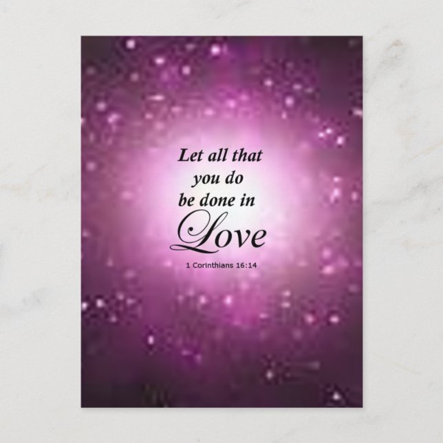 Postal 1 16:14 de los Corinthians (Anverso)