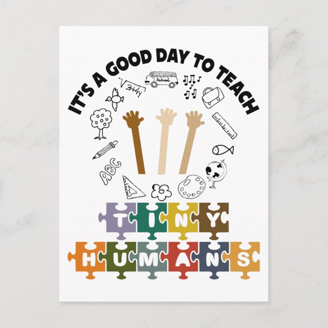 Postal 1/4, es un buen día para enseñar a pequeños humano (Anverso)