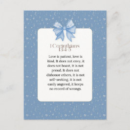 Postal 1 corinthians 13 4 5, love is patient love is kind