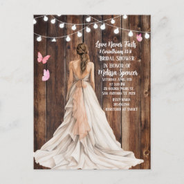 Postal 1 Corinthians 13:8 Bridal Shower Invitation